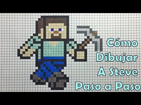 Cómo Dibujar a Steve de Minecraft en 8-bit o Pixel Art TUTORIAL PASO A PASO!