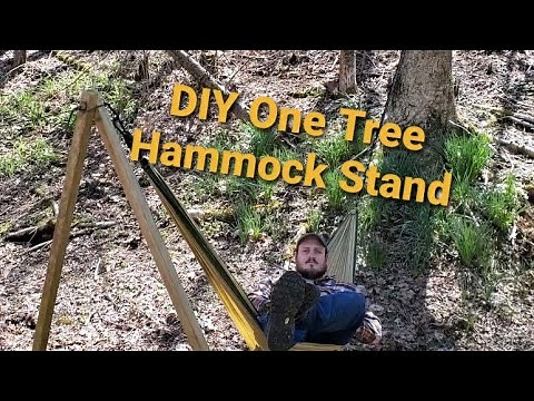 My DIY one tree hammock stand