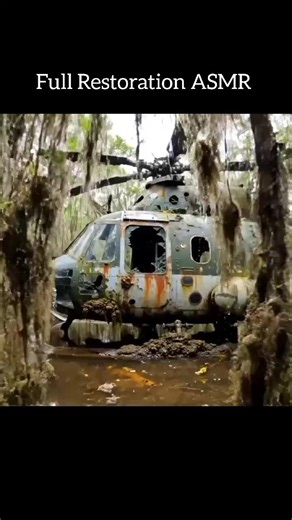 COMPLETE RESTORATION OF THE VH-3D MARINE ONE, ABANDONED SINCE 1976 IN THE SWAMP — FROM SCRAP HEAP.... #restorationprojects #restorationvideos #fyp #restoration