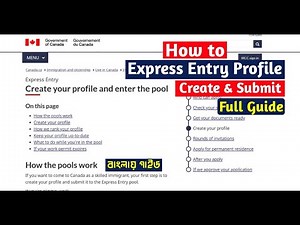How to Create Express Entry Profile step by step Guide for Canada PR | IRCC Express Entry