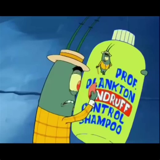 Kolossos's reaction to Plankton's evil shampoo. #outcomememories #kolossos #spongebob #plankton #FYP