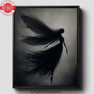 Ethereal Dark Fairy Silhouette | Gothic Fantasy Art | Enigmatic Digital Download | Onyx Willow Art - Etsy Canada