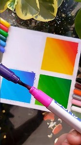 ❤️💛💚💙💜 scenery painting #art #creativeart #youtubeshorts
