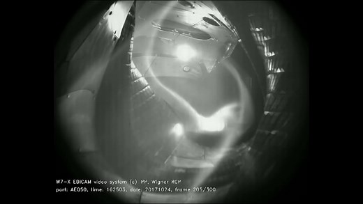 Incredible footage of plasma in the Stellarator Fusion Reactor