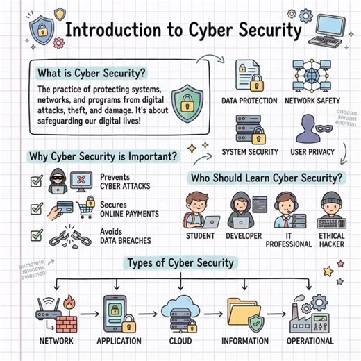 Zain-Ul-Arfeen | Developer & Designer | Introduction to Cyber Security 🔐 This video covers the fundamentals of cybersecurity — what it is, why it matters, and how it protects... | Instagram
