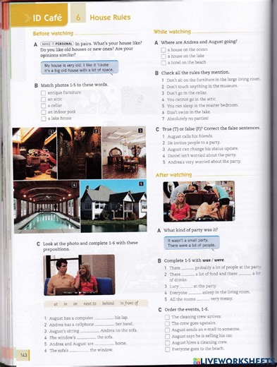 Video class unit 6 worksheet