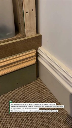This Tool Makes Baseboard Corners Fit Perfectly #Carpentry #Baseboard #DIY