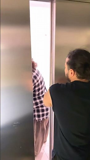 Nude prank in lift