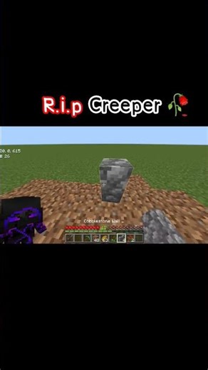 Minecraft r.i.p creeper 🥀 #minecraft