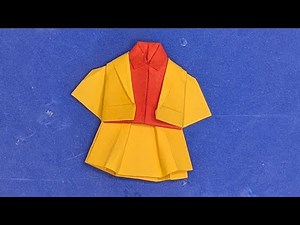 Paper frock origami art, little doll dress | Mishi Arts