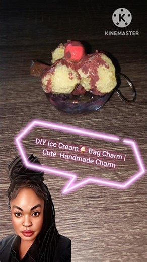 DIY Ice Cream Bag Charm | Cute Handmade Charm #diy #airdryclay #uvresin #shortsviral