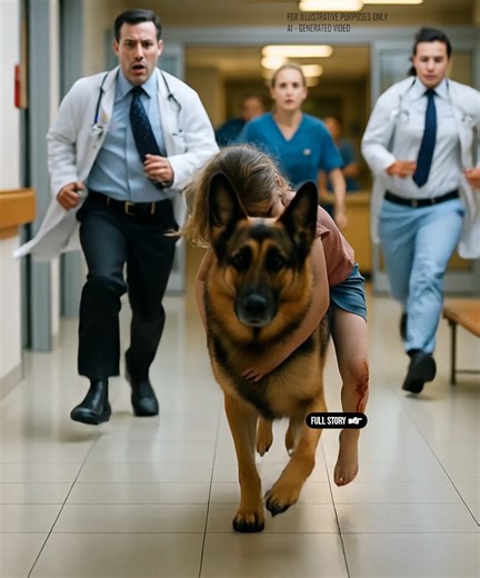 K9 Dog Bursts Into Hospital With a Girl in Danger— What Followed Left Everyone Speechless! It was an ordinary Monday morning at St. Mercy General Hospital. Doctors moved quickly through the halls, nurses rushed from one room to another, and the phones rang without pause. The entire building was buzzing with energy—until everything suddenly fell silent. Through the automatic doors walked a German shepherd. But this wasn’t just any dog. Resting carefully across his back was a young girl, pale and 