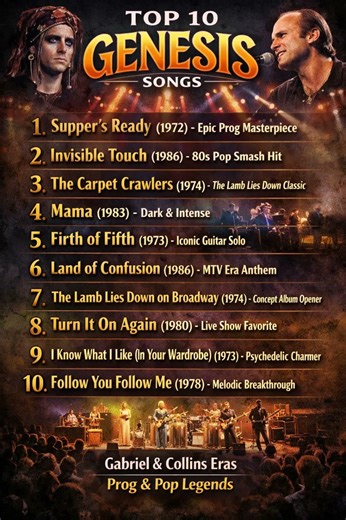 The Top Ten Genesis songs of all time