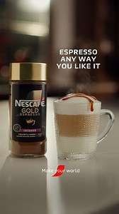 A world of possibilities of a great tasting espresso, any way you like it. Enjoy NESCAFÉ Gold Espresso. | NESCAFÉ