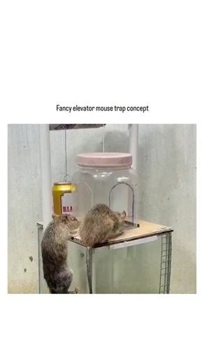 education.decodee01 on Instagram: "The post features a DIY "elevator" mouse trap video where rodents climb a baited platform, triggering a PVC pipe mechanism to drop them into a sealed glass enclosure, capturing multiple in a humane, reusable setup without harm. Posted by @Rainmaker1973 , a curator of science and tech curiosities, it garnered over 3 million views in two days, highlighting viral appeal of clever engineering hacks amid rising interest in non-toxic pest control. Replies debate whet