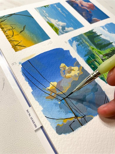 Exploring Gouache Painting Techniques for Landscapes