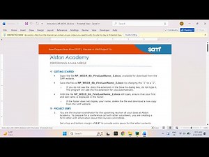 New Perspectives Word 2019 | Module 6: SAM Project 1b Alston Academy