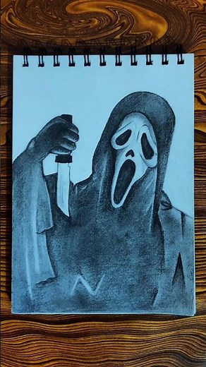 How to draw Ghostface scream drawing tutorial for beginners step by step #art #sketch