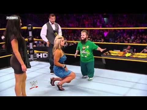 WWE NXT Rookie Diva Challenge Kissing-Contest 1/2