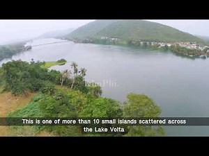 The world's LARGEST artificial LAKE by surface area - The Lake Volta in Ghana - FPV Drone 4K