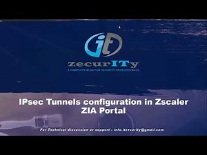 Traffic forwarding IPSec Tunnel from site to Zscaler