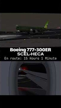 Real Flight Simulator | B777-300ER | Takeoff & Landing | 🇨🇱Santiago - Cairo🇪🇬