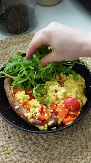 Une patate douce en 5 min #recettefacile #dieteticienne #recetterapide #vegetarien