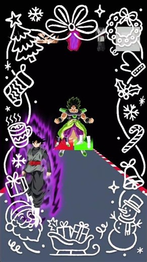 goku black fights while going into things then through them