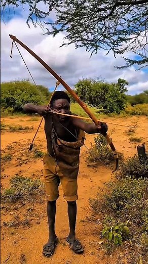 Real Tribal Hunter Skills | Hadza Arrow Drops Deer.#shorts #viralvideo #deerhunting