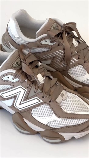 STYLERUNNER on Instagram: "The exclusive New Balance 9060 with ribbon laces has arrived 🤎🎀 Discover now online and in AU stores."