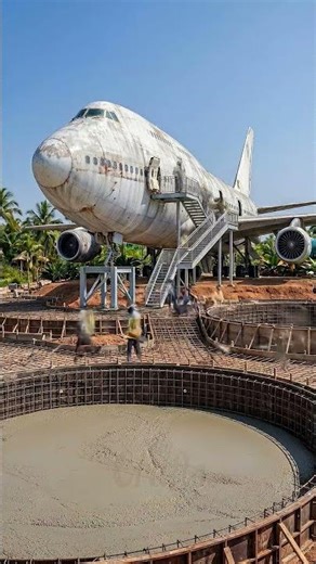 Turning an Abandoned Airplane Into a Luxury Waterpark Paradise