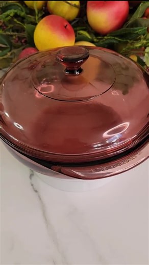 Pyrex Vision Round Casserole Dish With Lid - Cranberry - 1.5L - Vintage Pyrex Vision Corning Cookware - Etsy