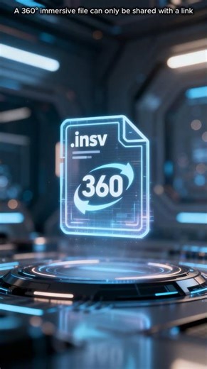 A 360° immersive view file can only be shared with a link, 360°沉浸式文件只能通过链接分享。