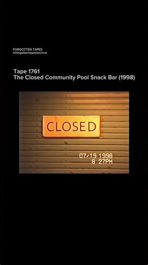Tape 1761 – The Closed Community Pool Snack Bar (1998) | Forgotten Tapes
