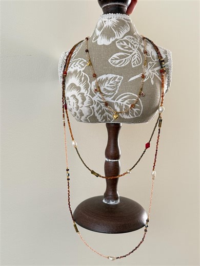 Earthy Convertible Beaded Chain | Necklace, Bracelet & Eyeglass Chain - Etsy