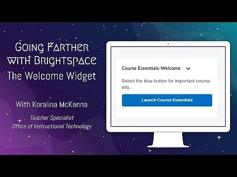 Brightspace: Welcome Widget