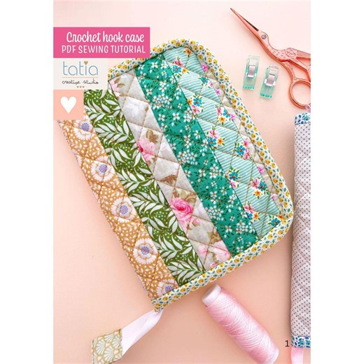 Crochet Hook Case PDF Sewing Pattern: Zippered Pouch Tool Organiser for Crocheters - Etsy