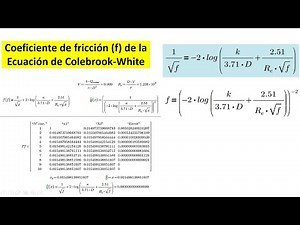Cálculo del coeficiente de Fricción con la Ecuación de Colebrook White-PTC Mathcad Prime - Hp Prime