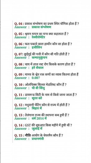 Top 15 GK Questions Answers | Important General Knowledge for Exams | GK in Hindi 2026