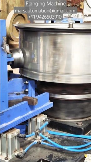 Automatic Drum Flanging Machine, Automatic Flange Spinning Machine, Fanguard Flange Forming #spin