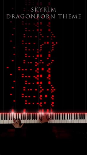 Skyrim - Dragonborn theme |Fazioli F212 Cinematic piano #piano #skyrim#cinematic#game#sounddesign