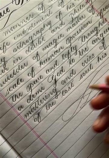 Beautiful cursive writing with simple pencil #viralvideo