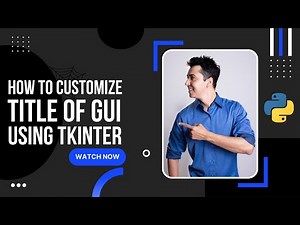 How to customize the title of GUI using tkinter | Python | Code with Dawood