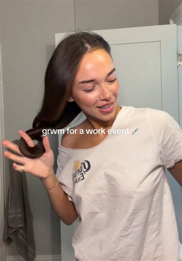 get ready with me for a work event 💉 #grwmforwork #grwm #glowymakeup #morningskincare #medspa