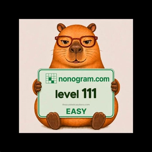 Nonogram.com Level 111 — Easy #mobilegaming #puzzle #nonogram #beginnerfriendly