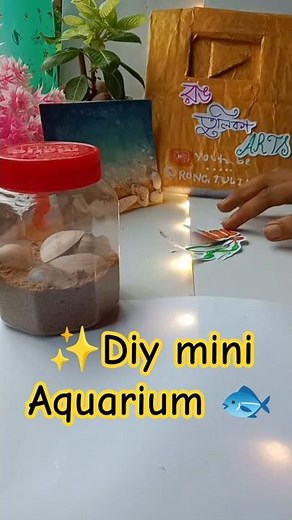 Cute Aquarium in a Jar 🐠 | Easy DIY Aquarium Craft | Home Decor & Kids Project #DIYCraftIdeas