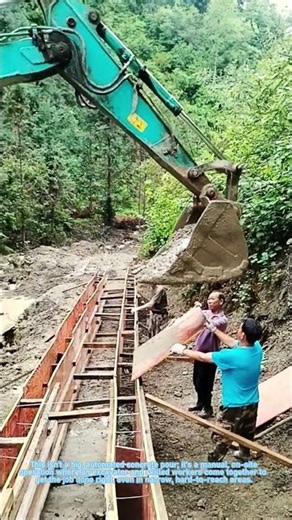 Excavator + Teamwork: Pouring Concrete for a Trench Foundation 🚜👷