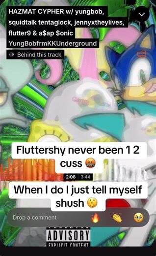 Flutter9 Neva been on 2 cuss… #fluttershy #yungbob #yungbobsong | Fluttershy
