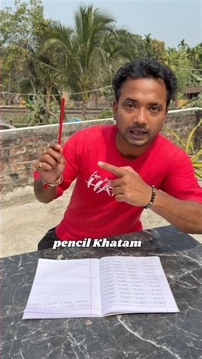I finished a whole pencil 🦯-2 Bengali mini blog #shorts