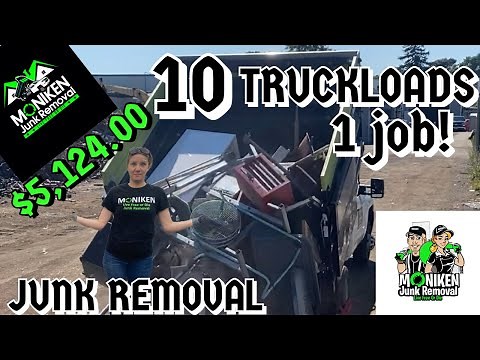 MONIKEN Junk Removal: Hauling 10 Truckloads of Junk in One Job!